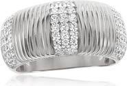 SUZY LEVIAN Pavé Cubic Zirconia Line Wide Band Ring