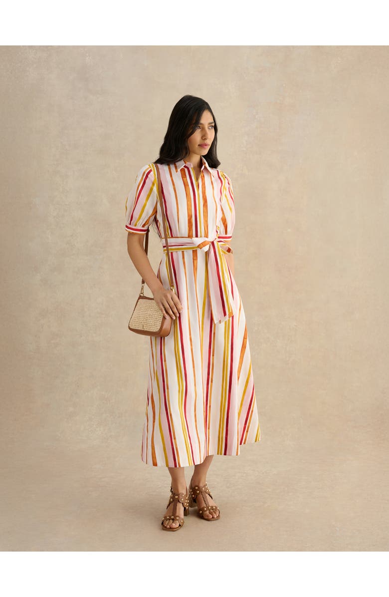 HOBBS LONDON Cressida Midi Dress, Alternate, color, Ivorymulti