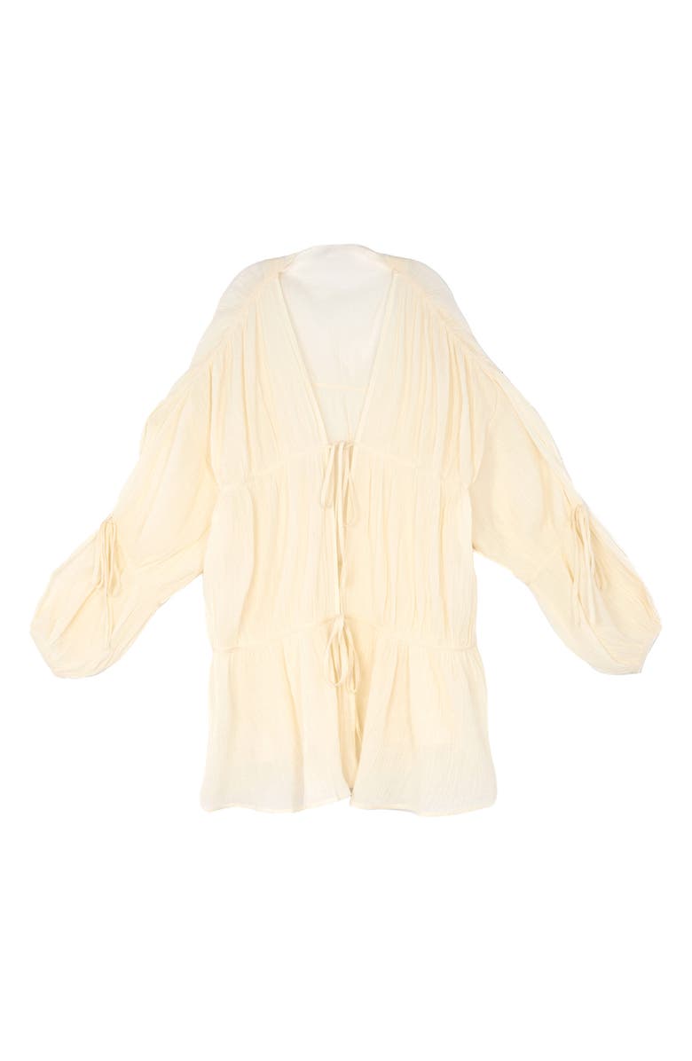 SAACHI Ruffle Tie Front Top, Alternate, color, 