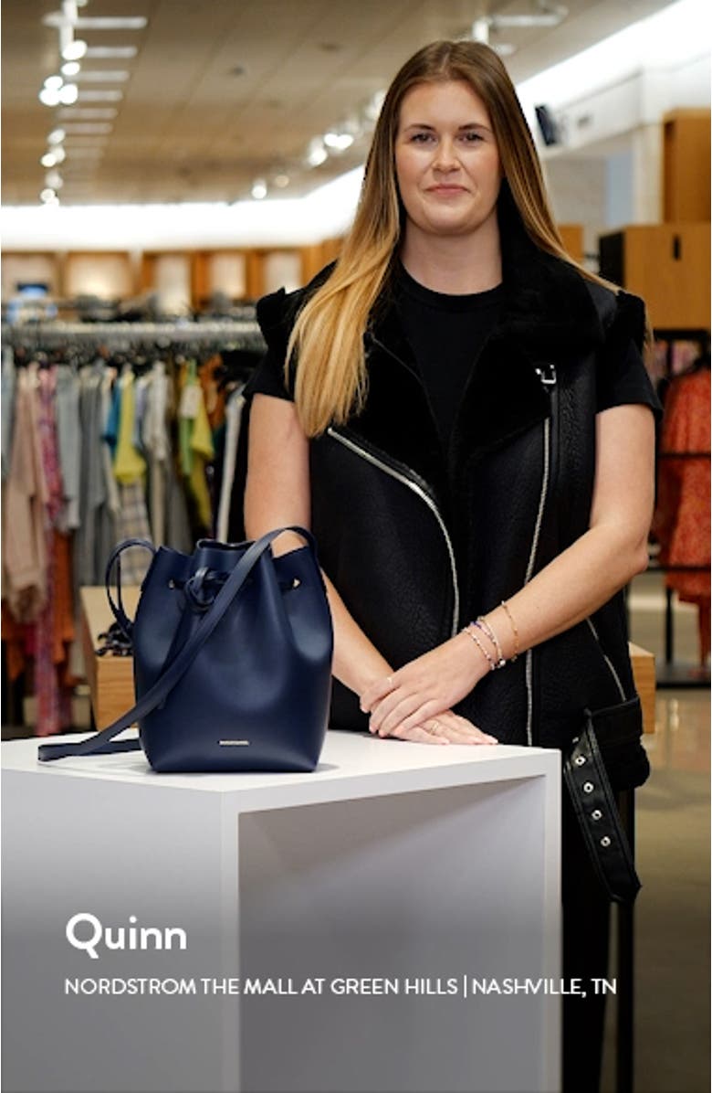 Mini Leather Bucket Bag, sales video thumbnail