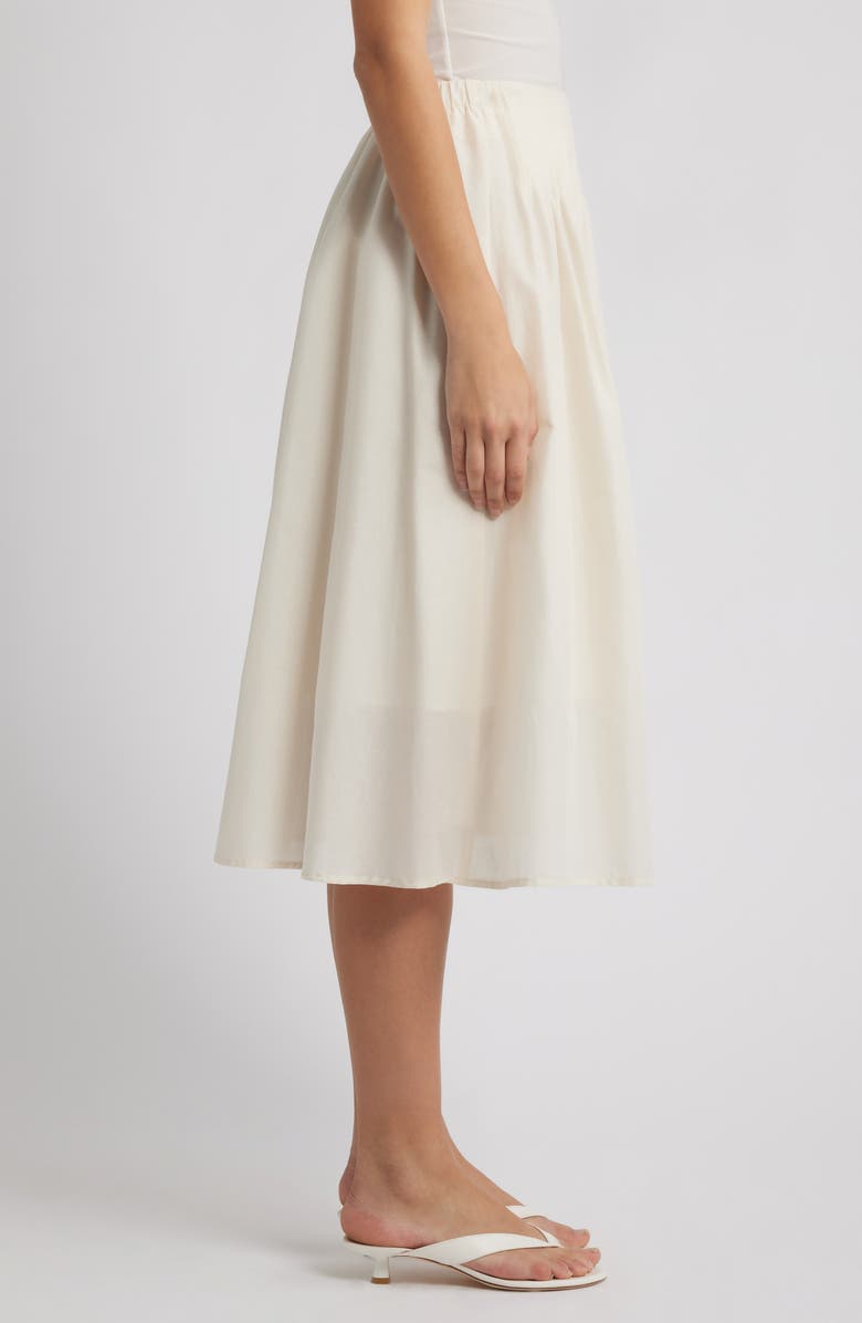 WAYF Greer Pintuck Pleat Midi Skirt, Alternate, color, Porcelain
