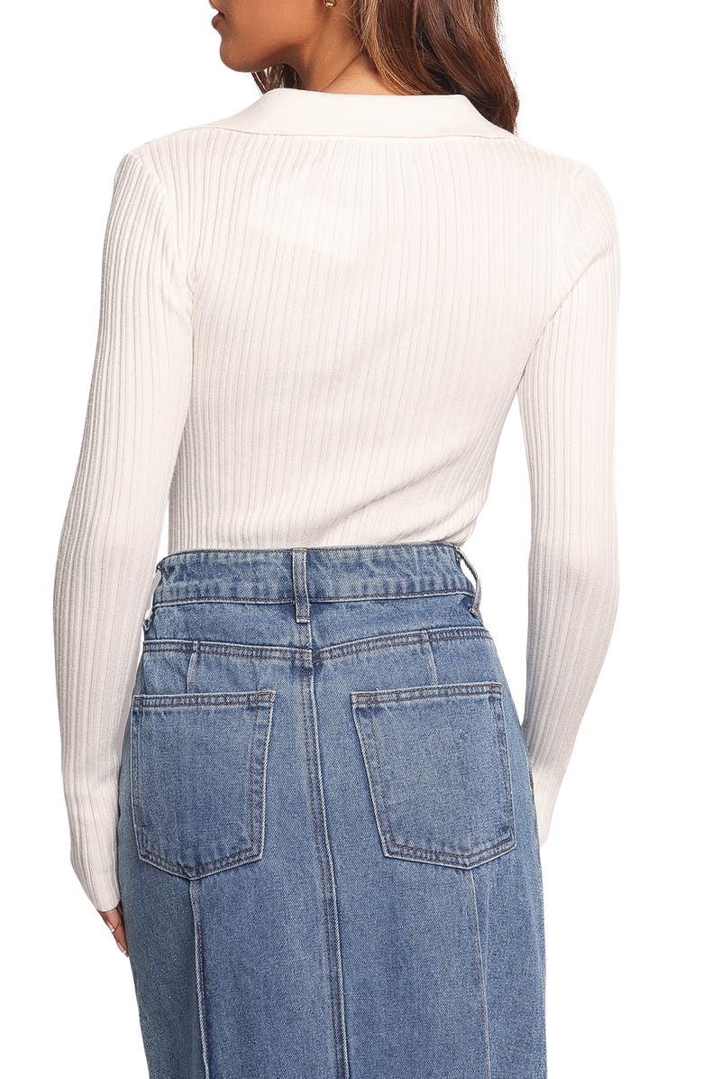 Petal & Pup Emmerson Rib Collared Sweater, Alternate, color, White