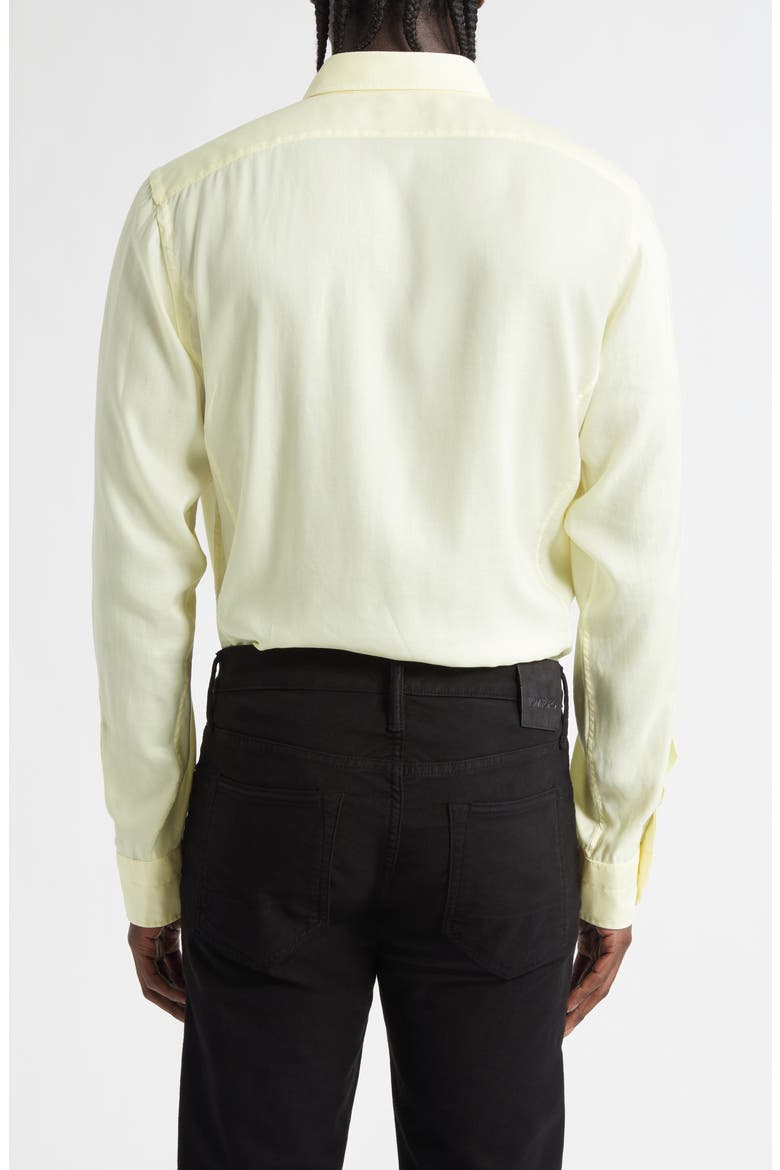 Light Fluid Gabardine Button-Down Shirt, Alternate, color, VANILLA