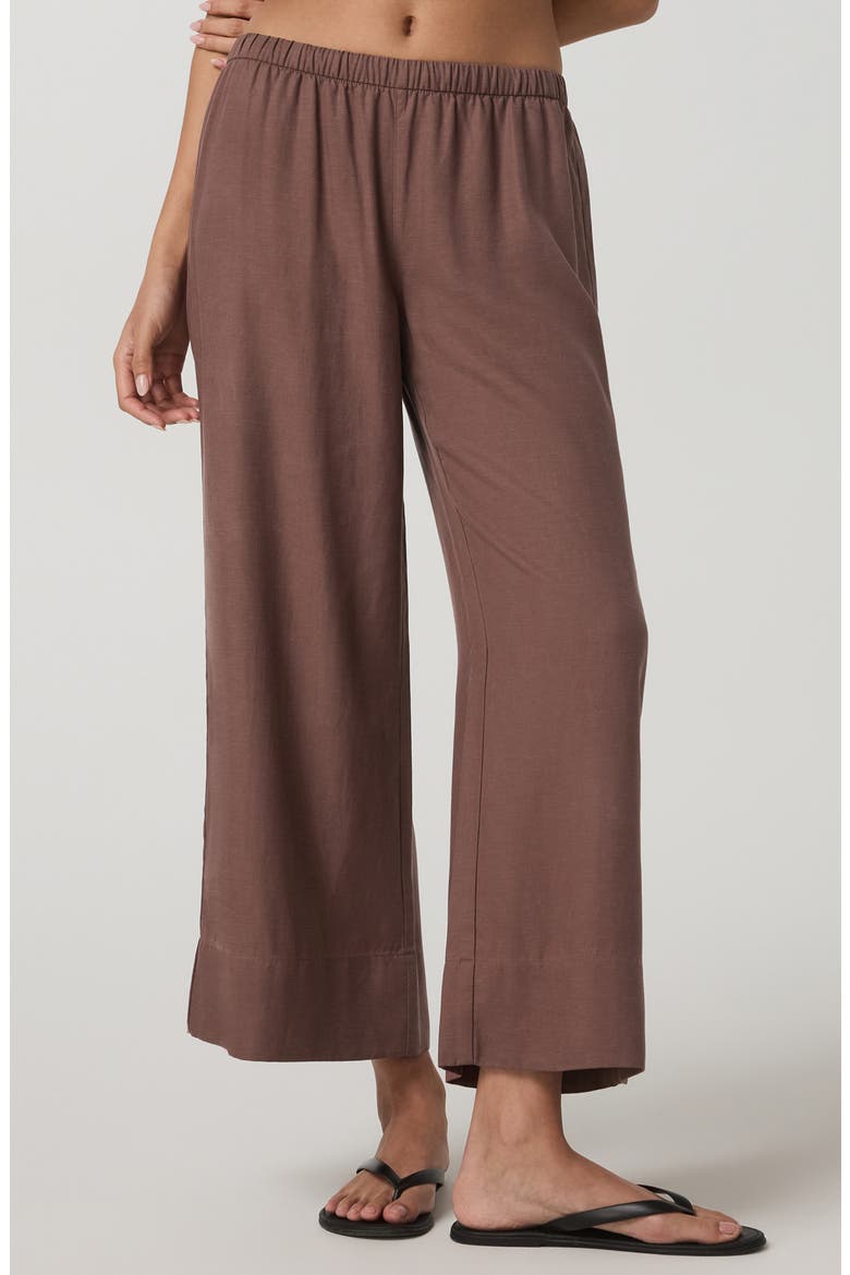 Trestles Twill Everyday Wide Leg Crop Pants, Main, color, SABLE