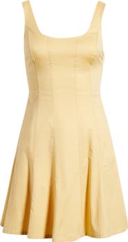 Open Edit Seam Fit & Flare Poplin Minidress