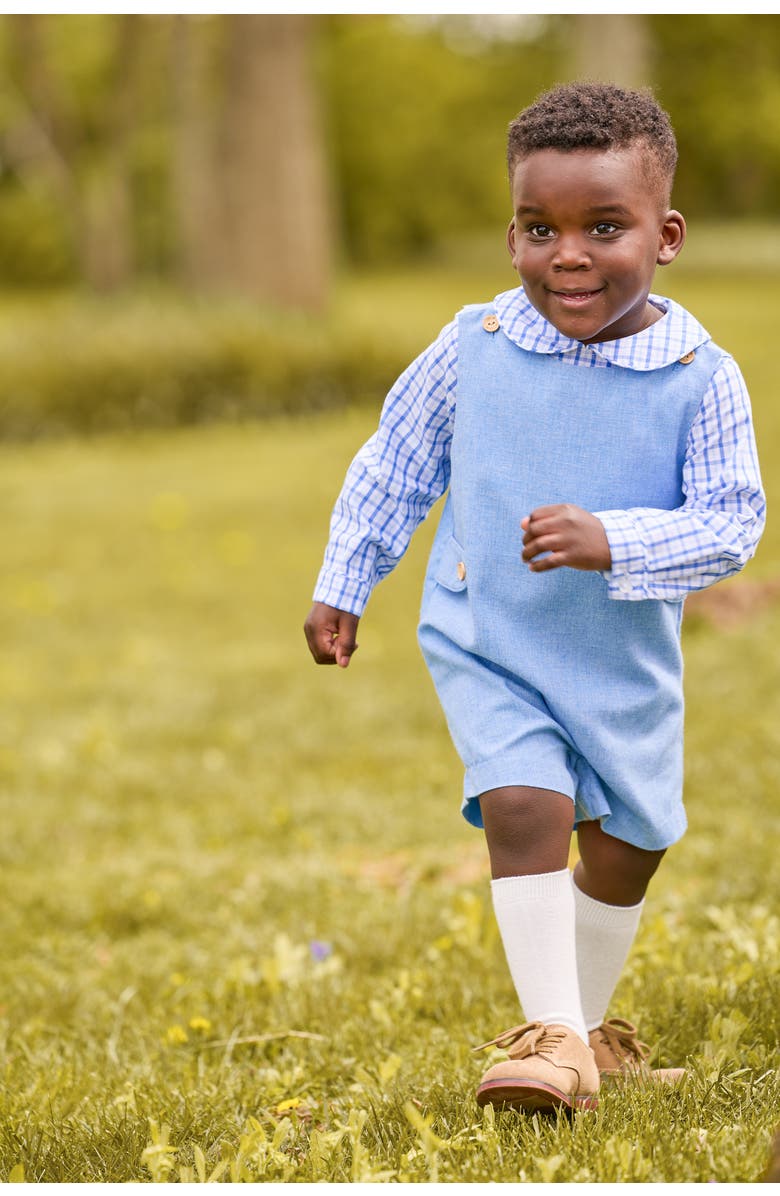 Little English Kids' Long Sleeve Peter Pan Shirt, Alternate, color, Woodberry Plaid