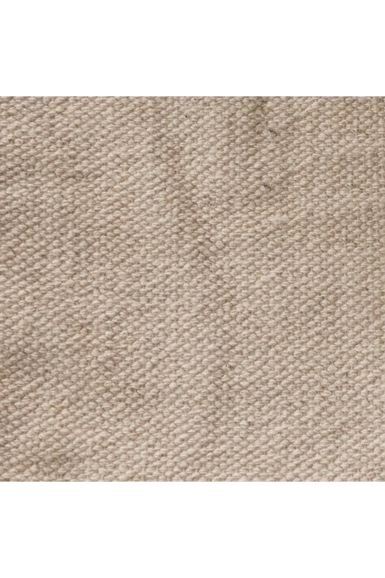 Grey and Cream Cotton Printed Table Runner with Frayed Edge, Alternate, color, Grey