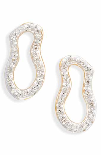 Monica Vinader Riva Diamond Stud Earrings