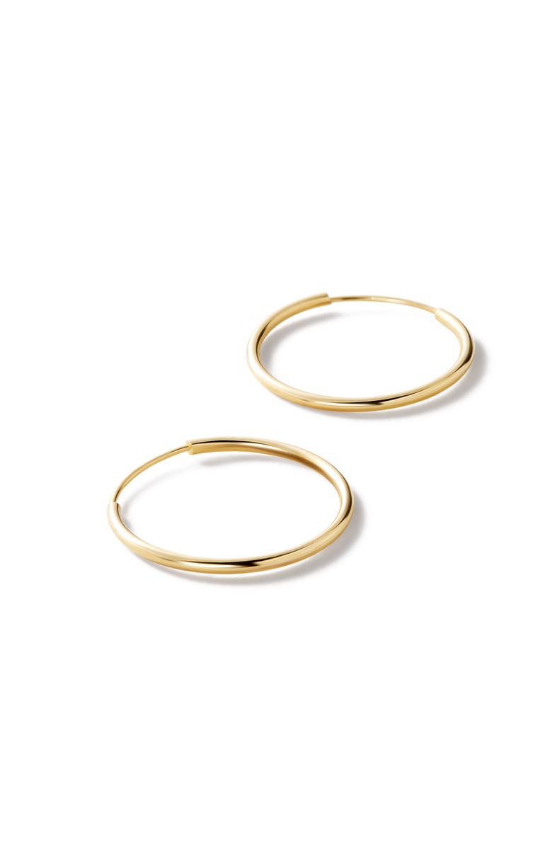 Ana Luisa Gold Slim Hoop Earrings - Medium, Alternate, color, Gold