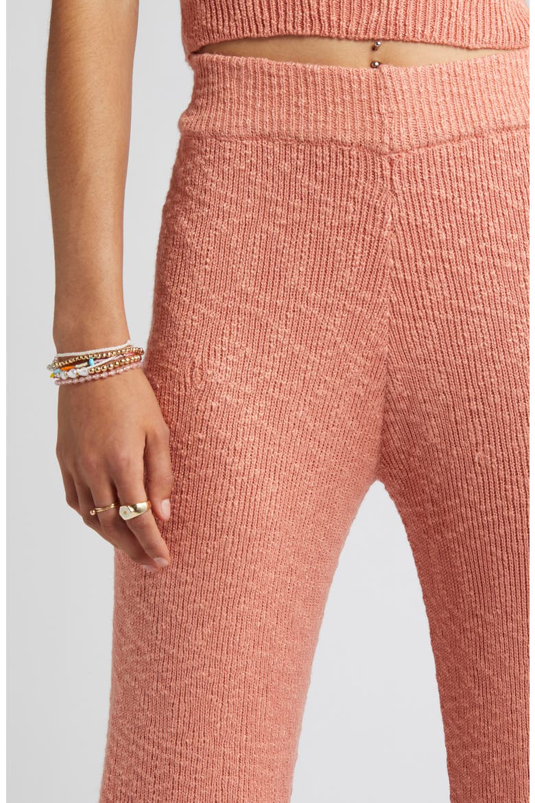 Tropics Pull-On Rib Stitch Pants, Alternate, color, CORAL