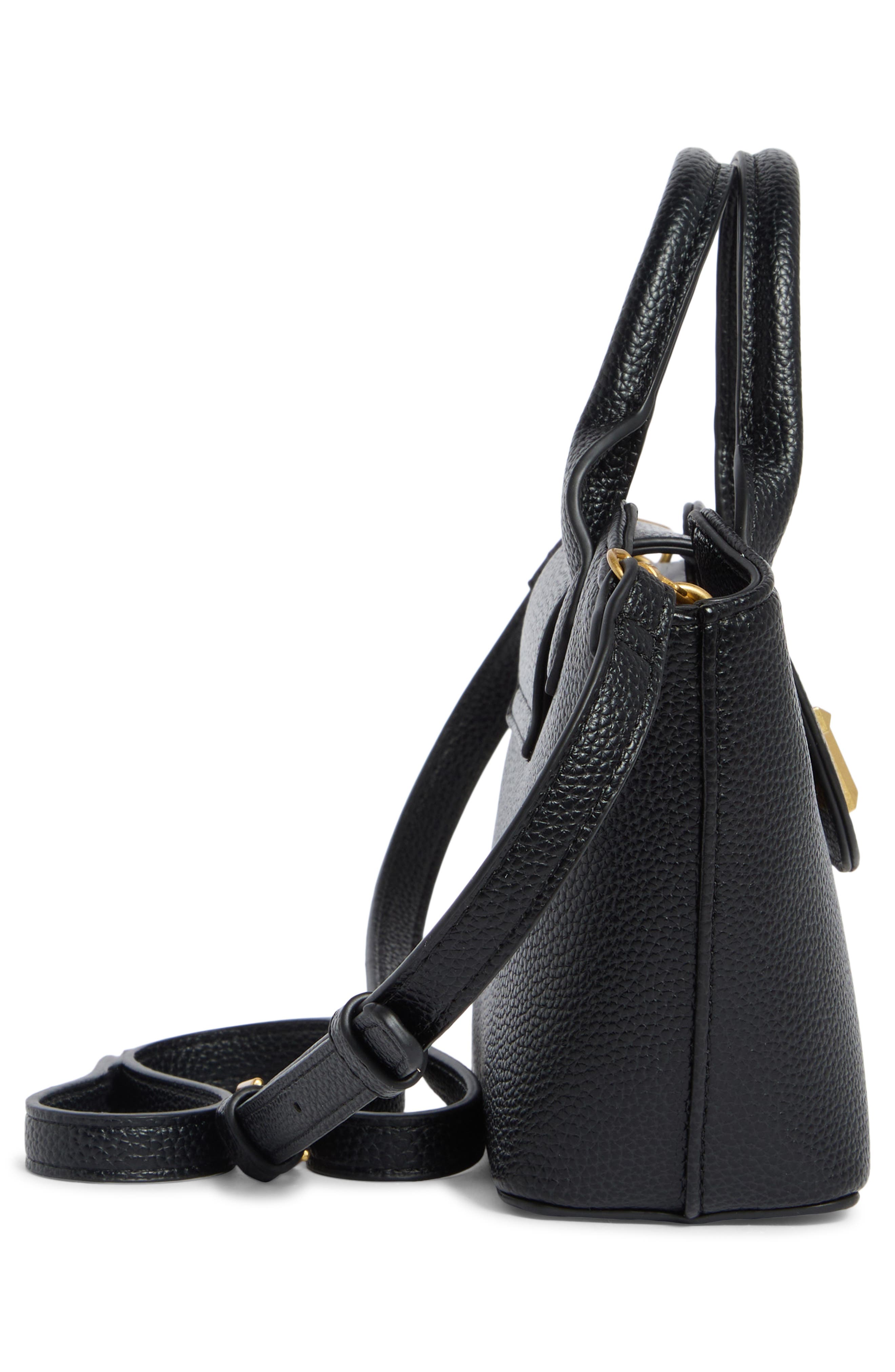 Tahari Elle Top Handle Bag, Alternate, color, Black