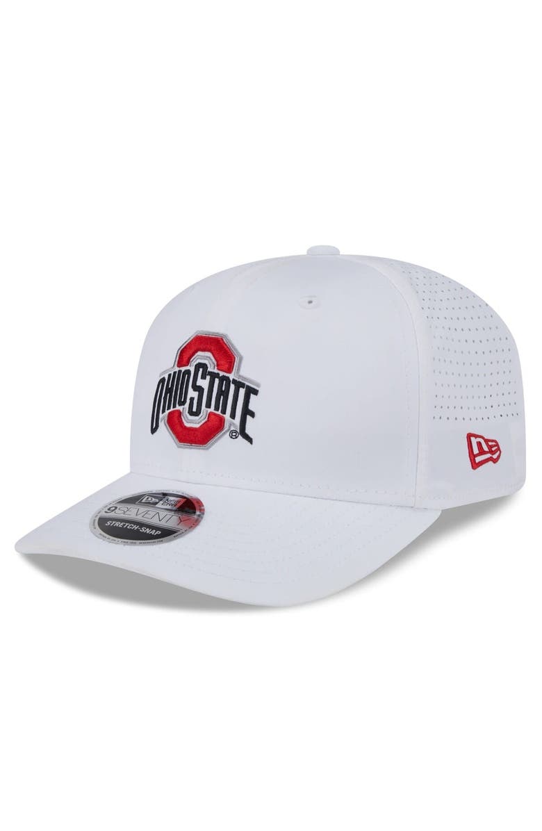 New Era Men's New Era White Ohio State Buckeyes Performance 9SEVENTY Stretch-Snap Hat, Main, color, White