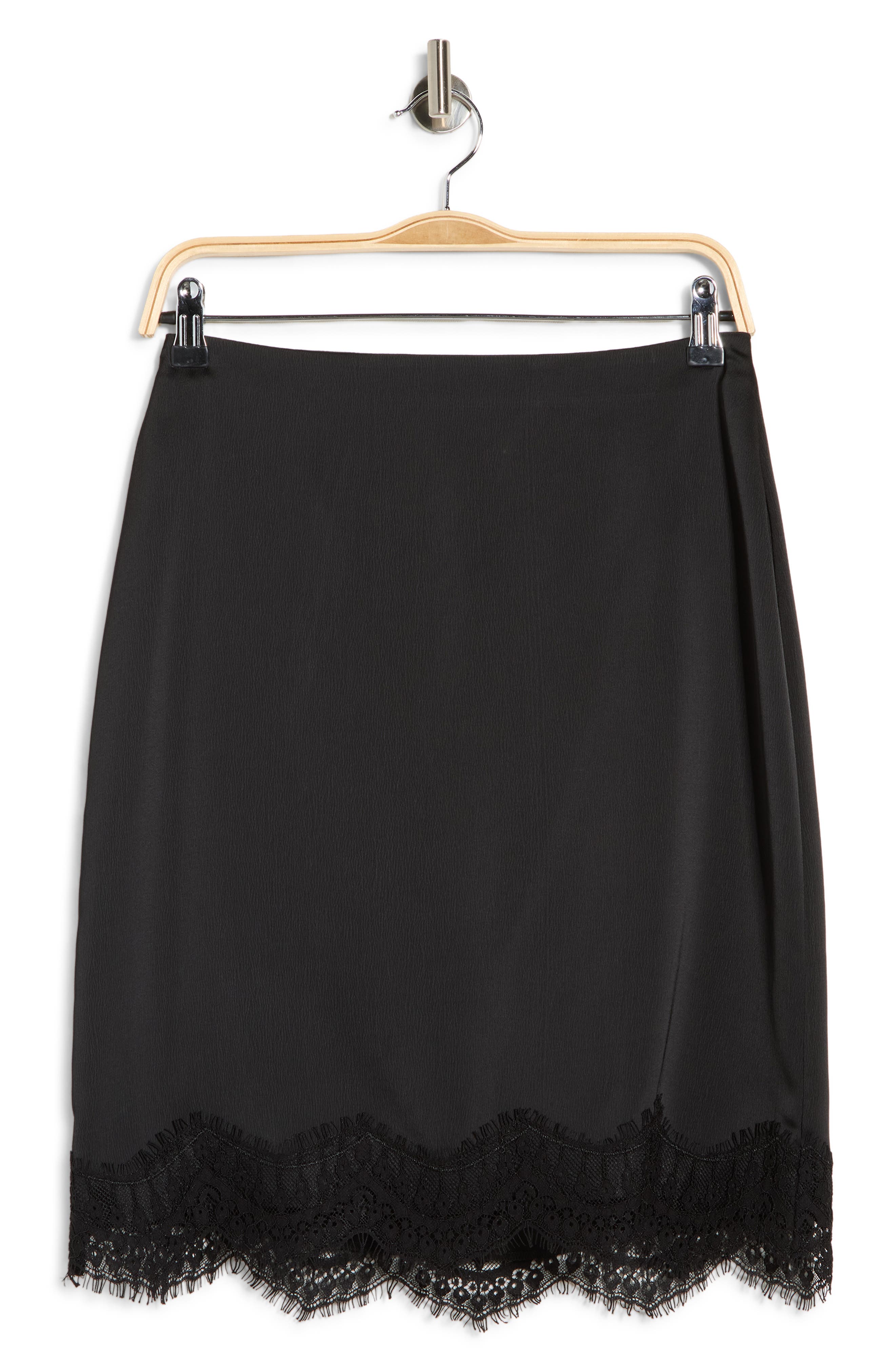 WAYF Lace Inset Midi Skirt