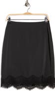 WAYF Lace Inset Midi Skirt