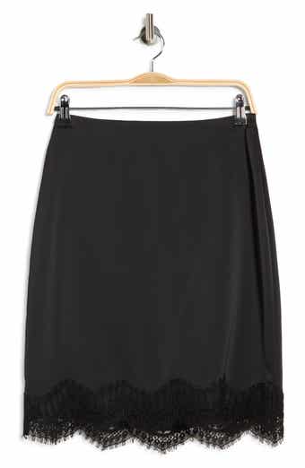 WAYF Lace Inset Midi Skirt