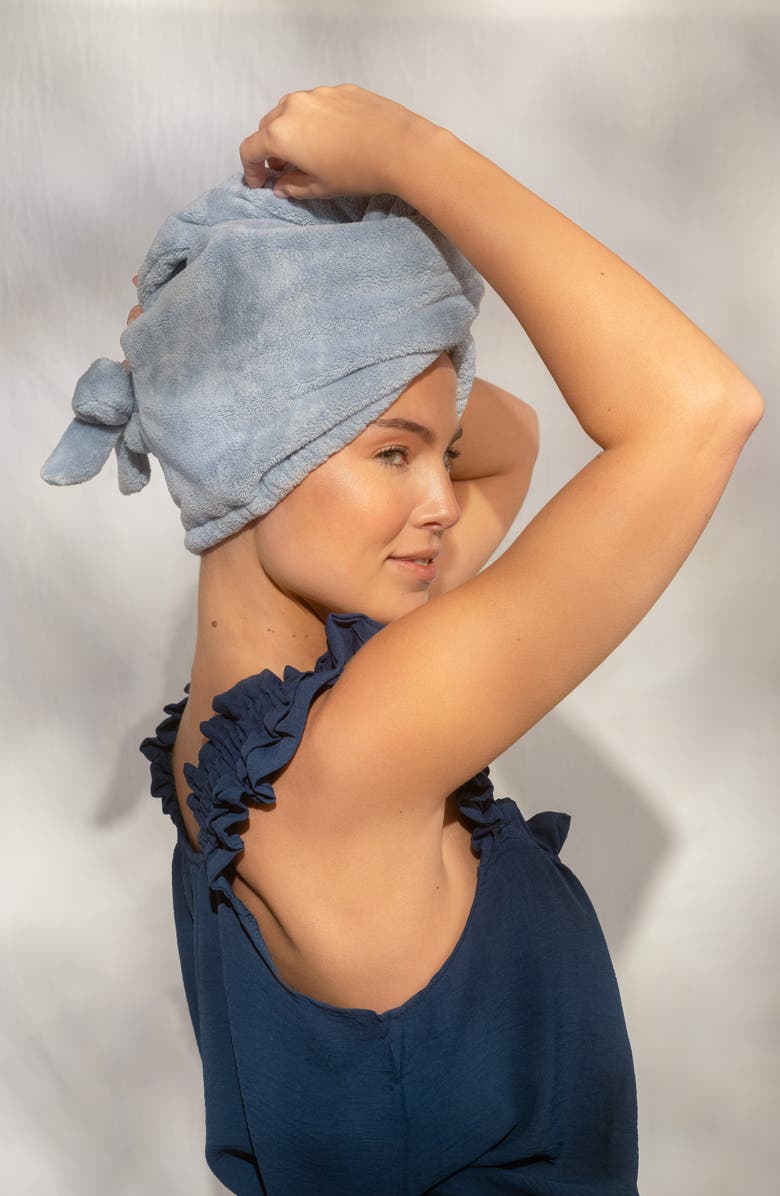 Kitsch Plush Microfiber Hair Towel, Alternate, color, Coastal Blue