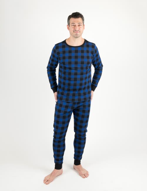 Leveret Cotton Plaid Matching Family Holiday Pajamas In Blue
