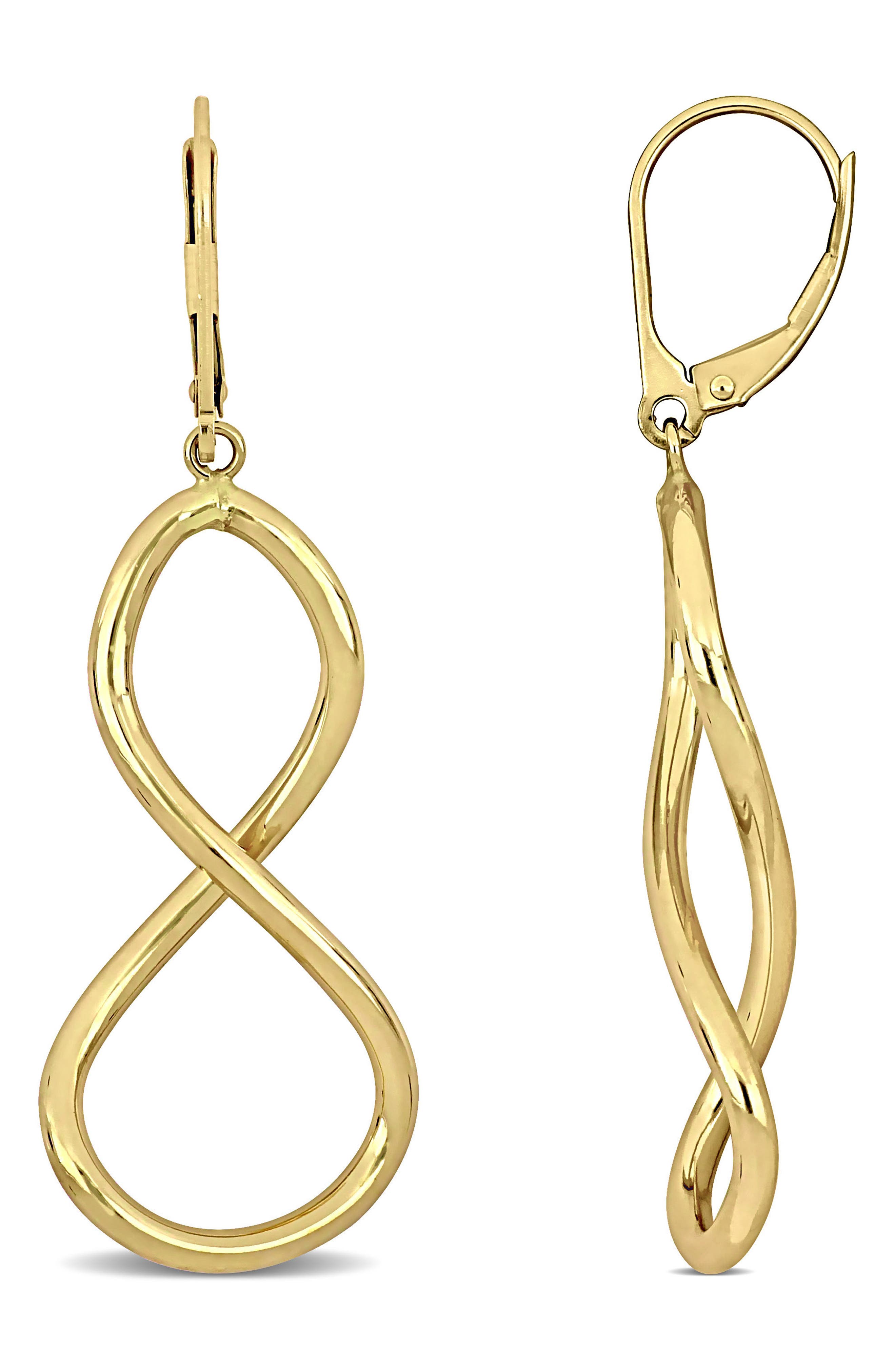 DELMAR Figure Eight Leverback Earrings