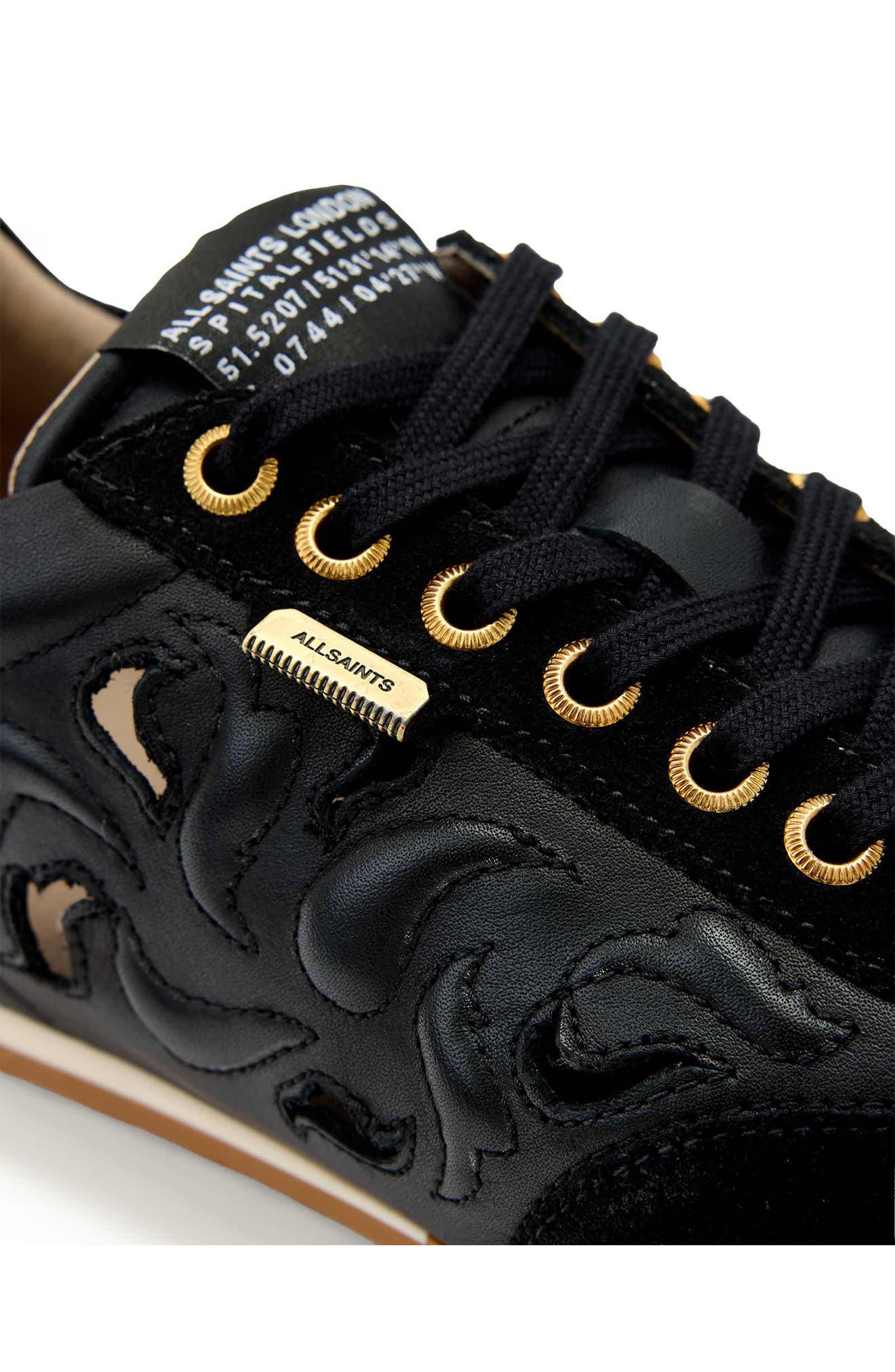 AllSaints Liam Western Sneaker, Alternate, color, Black