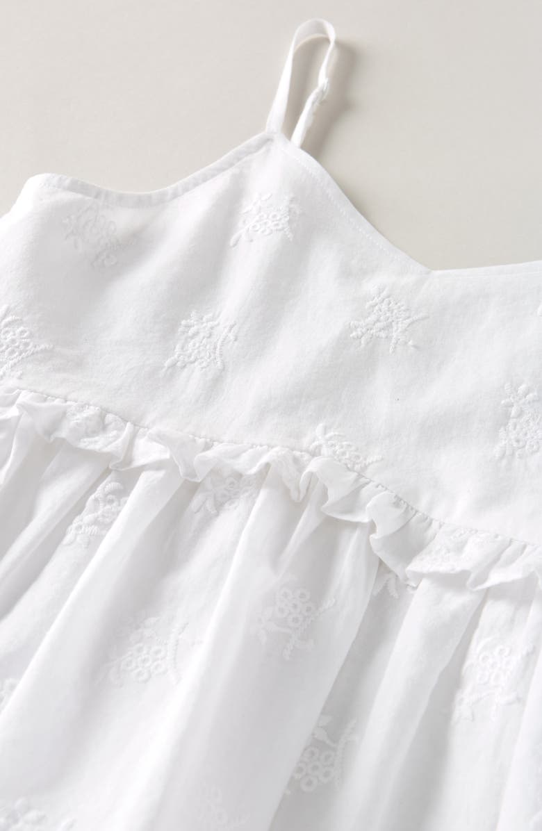 Treasure & Bond Kids' Floral Embroidered Cotton Camisole, Alternate, color, White