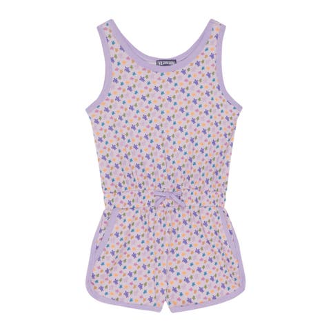 Girls Organic Cotton Playsuit Micro Ronde des Tortues