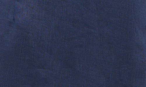 Staud Leandro Linen Wave Mini Skirt In Navy/white