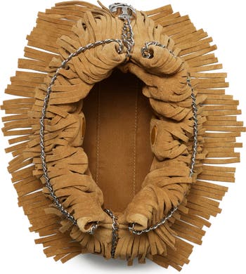 Mini Fleming Suede Fringe Hobo Bag