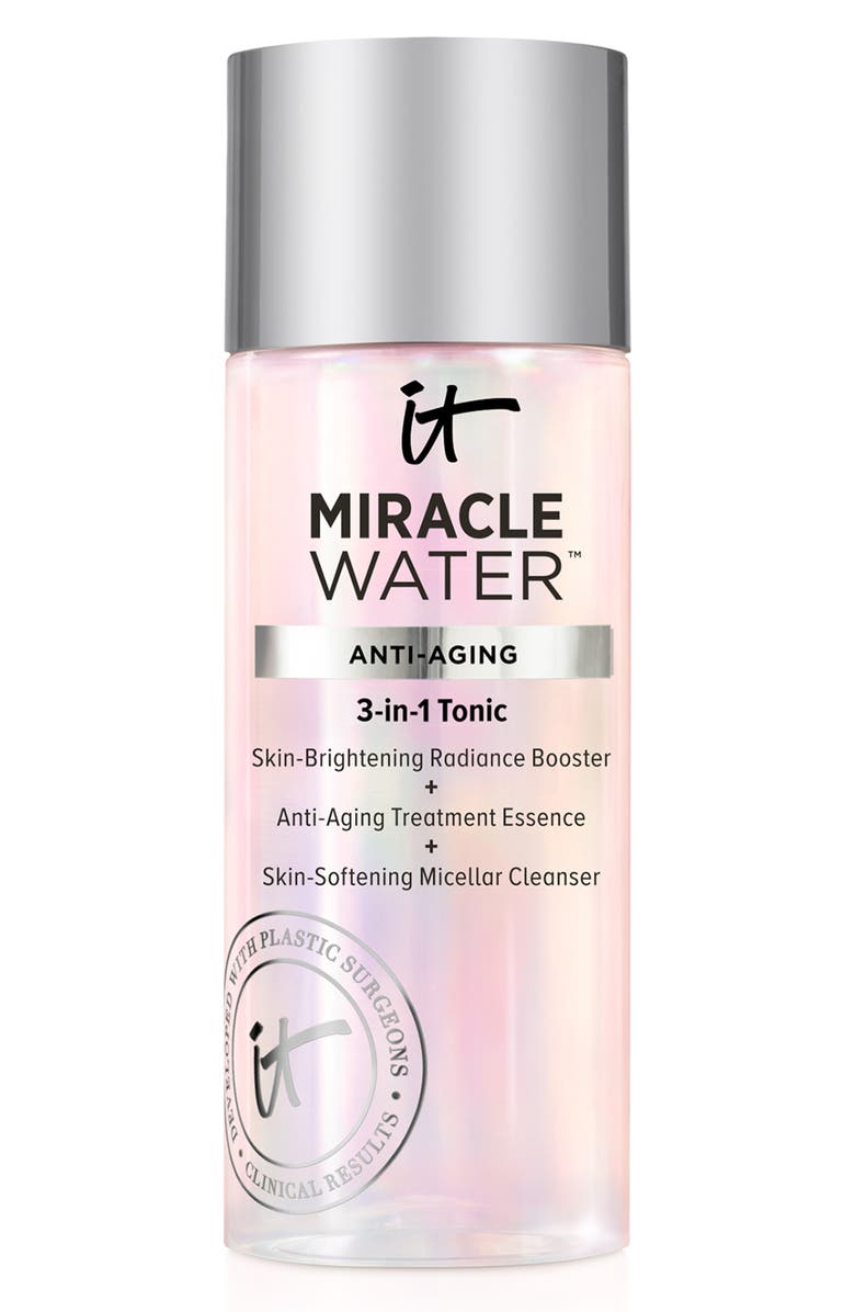 IT Cosmetics Miracle Water 3-in-1 Tonic Face Booster, Essence & Cleanser, Main, color, 