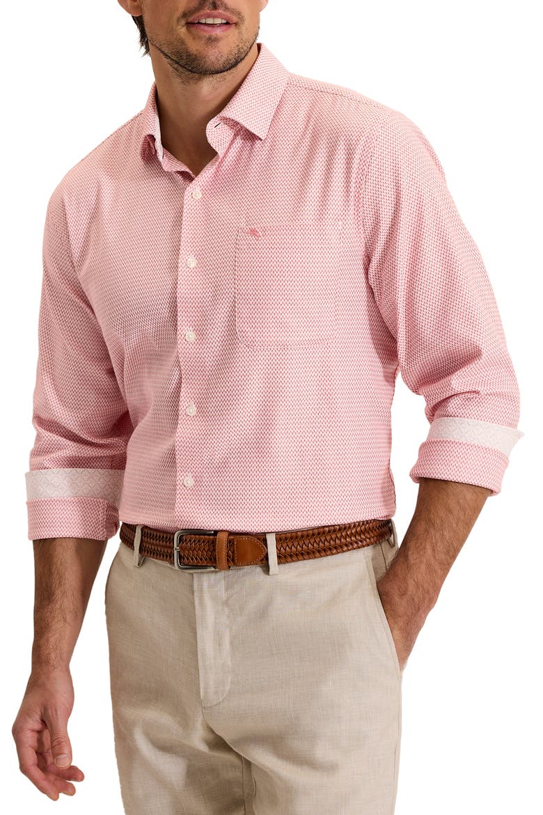 Sarasota Stretch Ventura Coast IslandZone® Button-Up Shirt, Alternate, color, SPICY CLAY