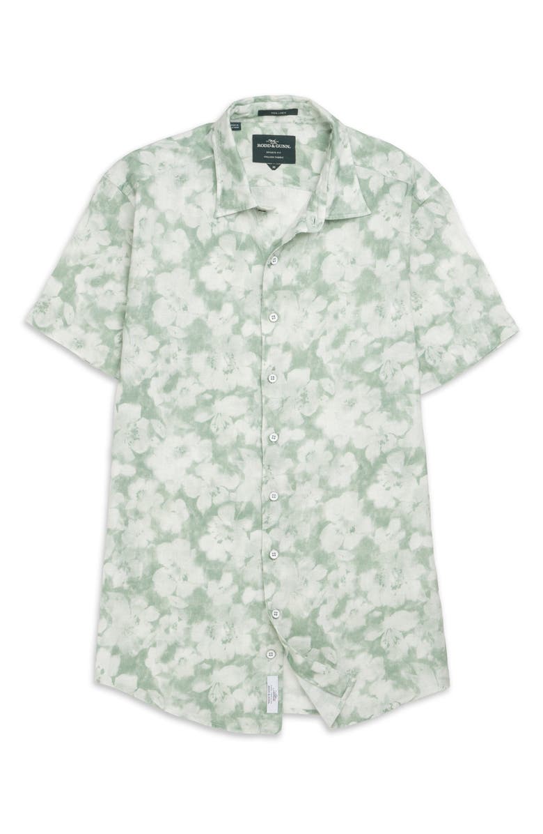 Rodd & Gunn Springflat Linen Short Sleeve Button-Up Shirt, Alternate, color, Pistachio
