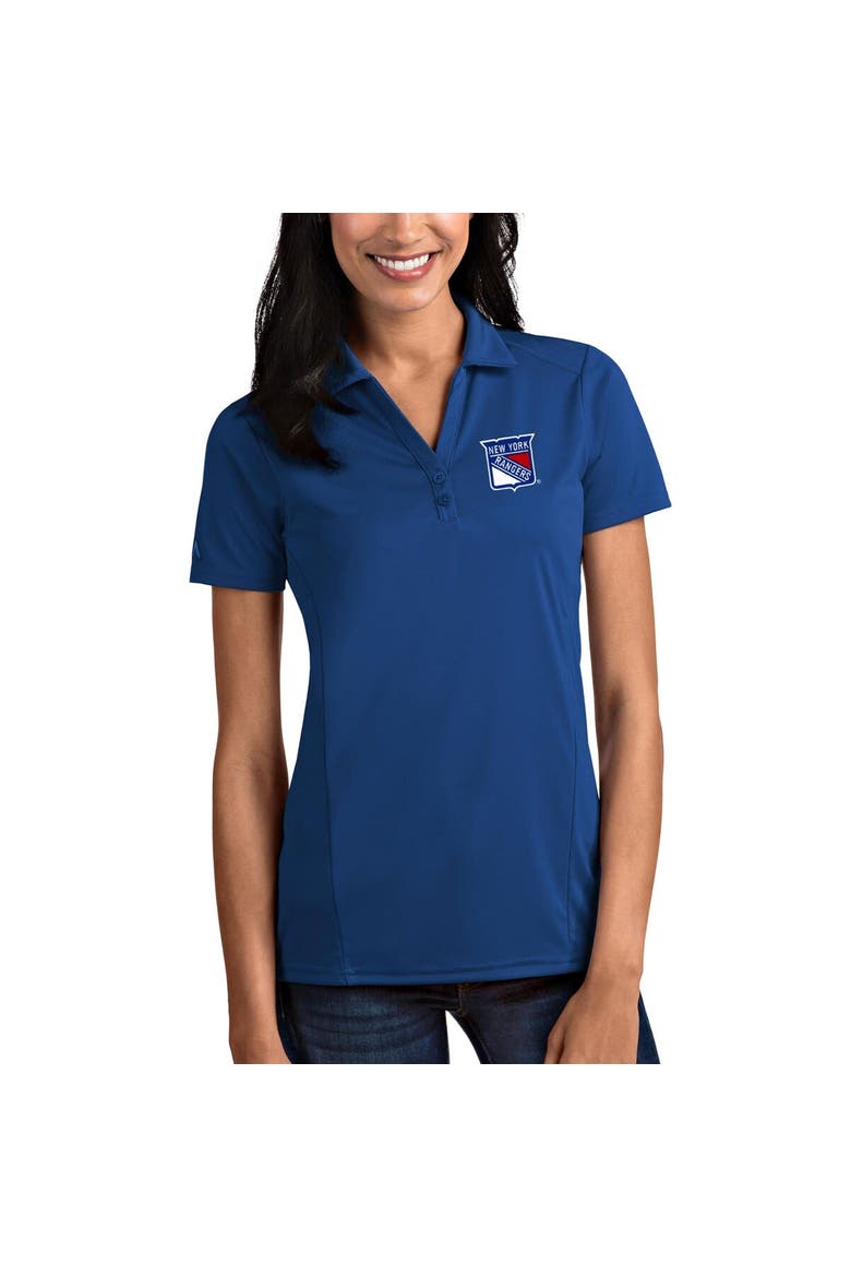 Women's Antigua Royal New York Rangers Tribute Polo, Alternate, color, Royal