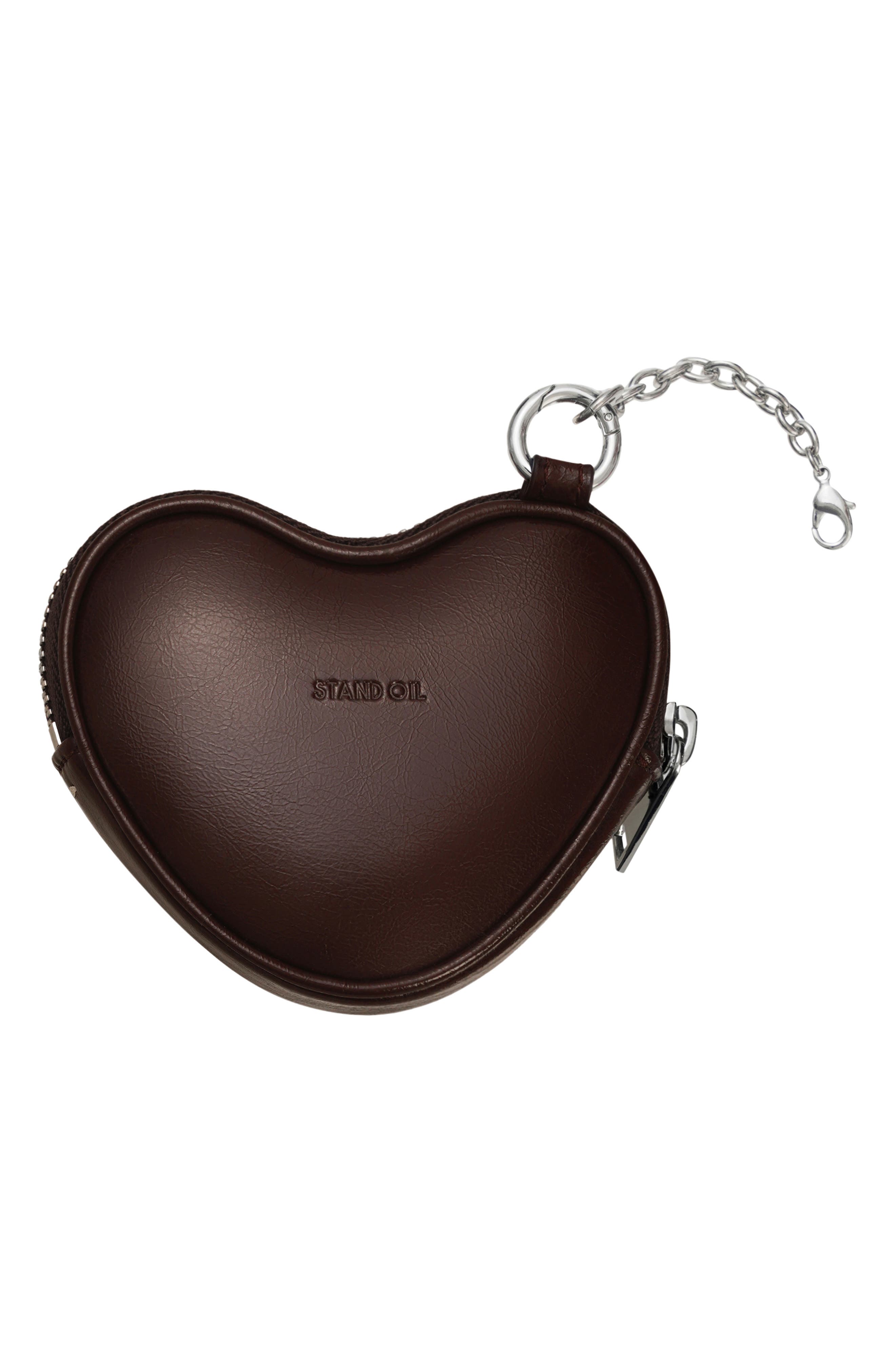 Stand Oil Heart AirPod Key Chain, Alternate, color, Marron