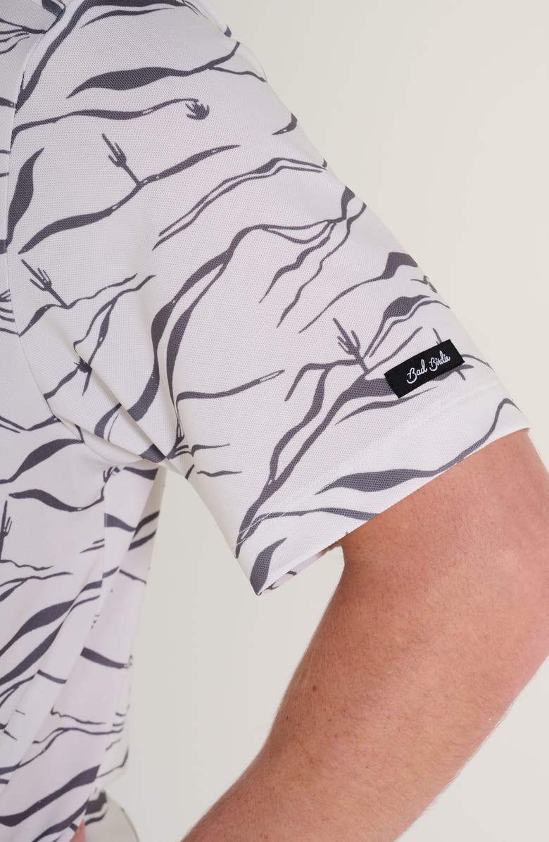 Bad Birdie Desert Frontier Print Performance Piqué Polo, Alternate, color, 