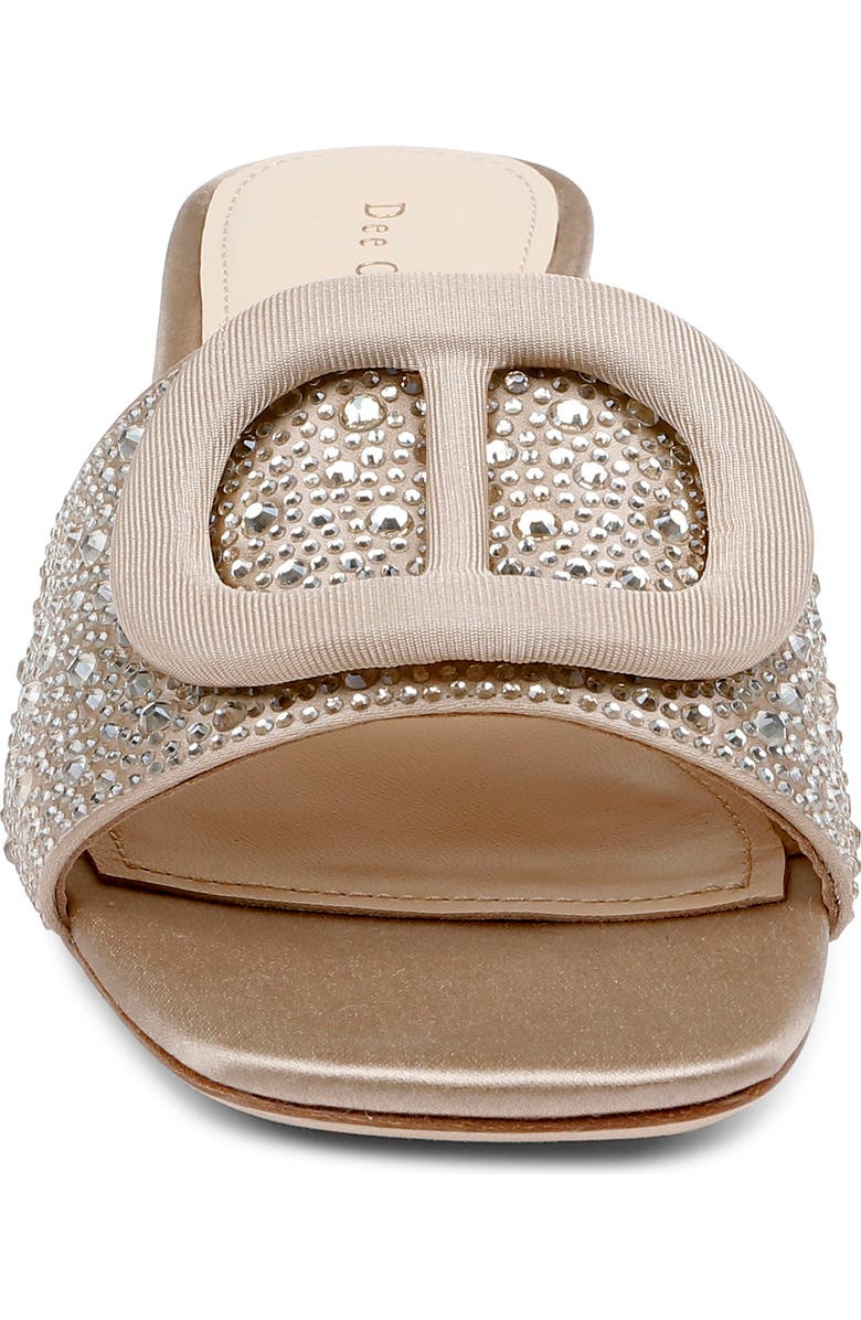 Dee Ocleppo Dizzy II Slide Sandal, Alternate, color, Champagne Satin