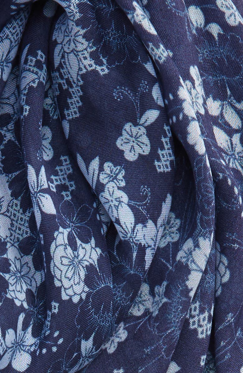 Rebecca Minkoff Cherry Blossom Oblong Scarf, Alternate, color, 