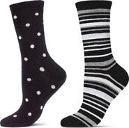 MeMoi Assorted 2-Pack Crew Socks