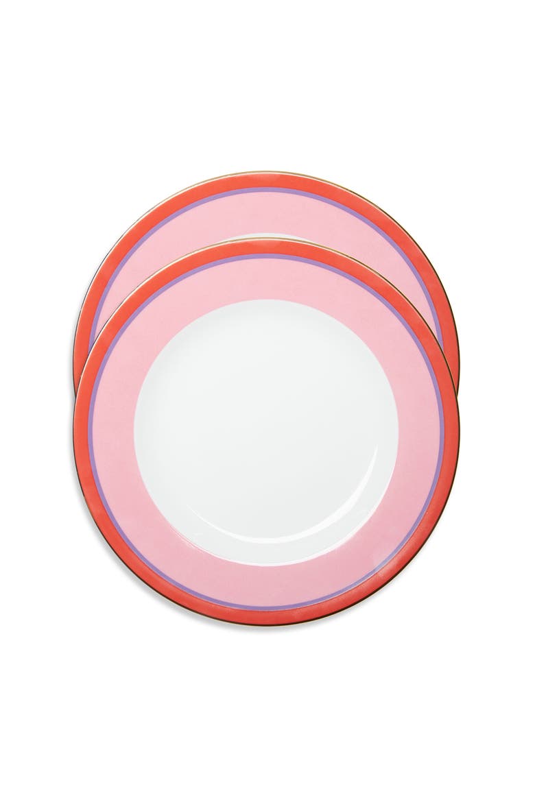 Dinner Plates Set Of 2 Rainbow Rosa, Main, color, Rainbow Rosa