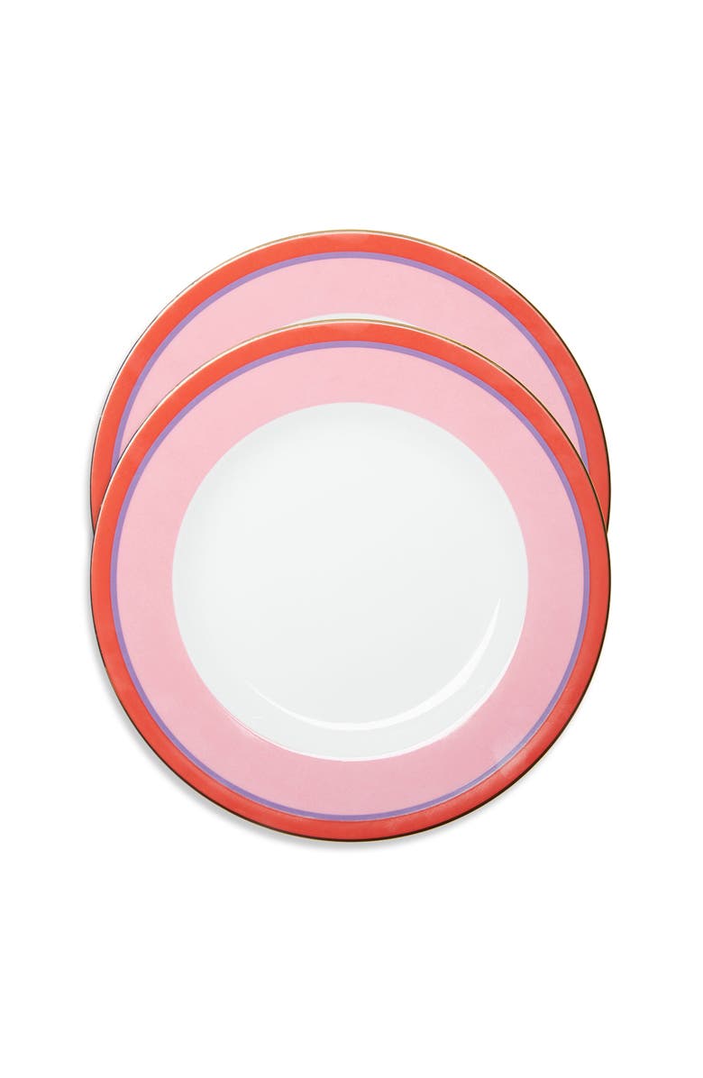 La DoubleJ Dinner Plates Set Of 2 Rainbow Rosa, Main, color, Rainbow Rosa