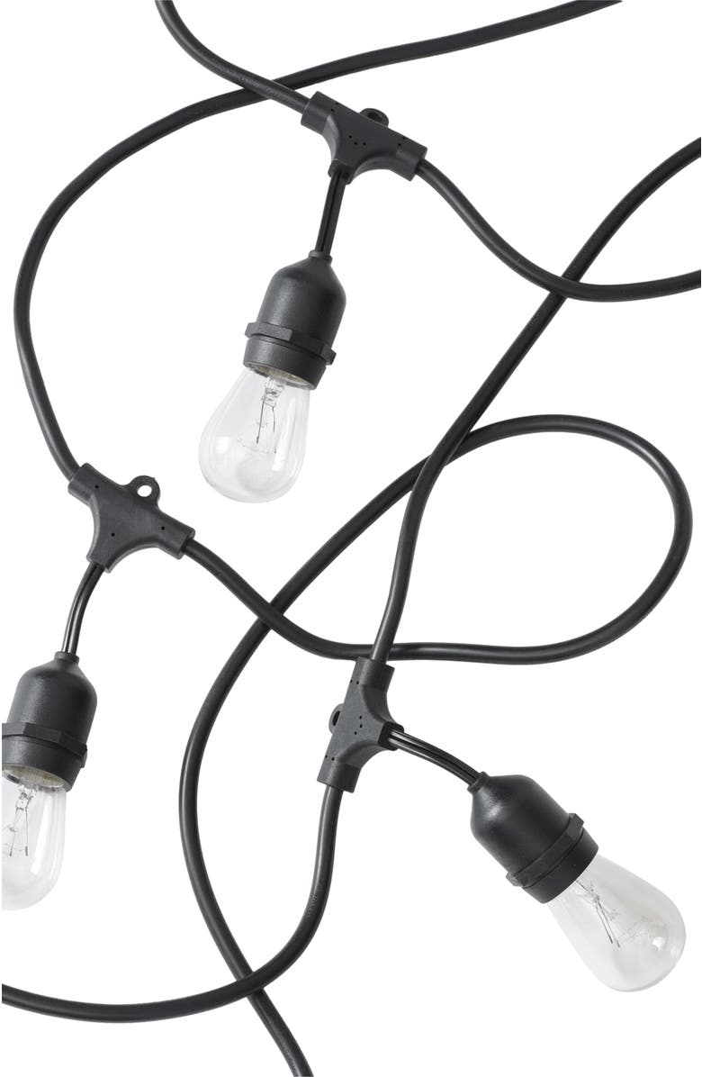 Brightech 24 ft or 48 ft, Plug‑In Heavy Duty Incandescent Glow Outdoor String Lights, Weatherproof Glass Bulbs, Main, color, 24 Ft 7 Bulbs | Warm White