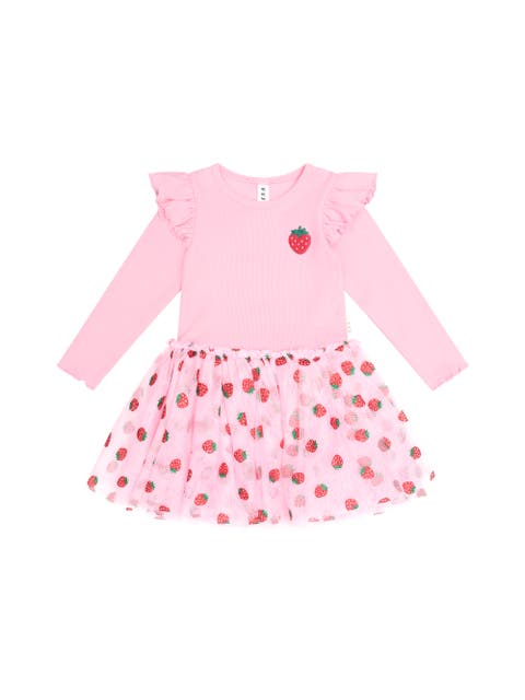 Strawberry Emb Tulle Dress