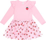 Huxbaby Strawberry Emb Tulle Dress