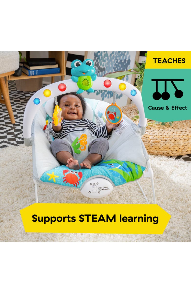 Baby Einstein Ocean Explorers Kick to It Neptune Musical Bouncer, Alternate, color, Blue