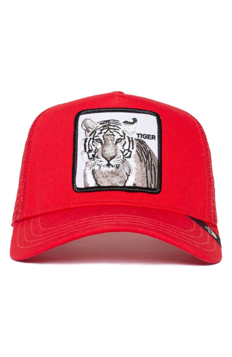 Goorin Bros. The White Tiger Patch Trucker Hat, Alternate, color, Red