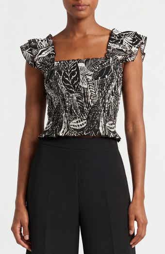 Smocked Flutter Sleeve Tank