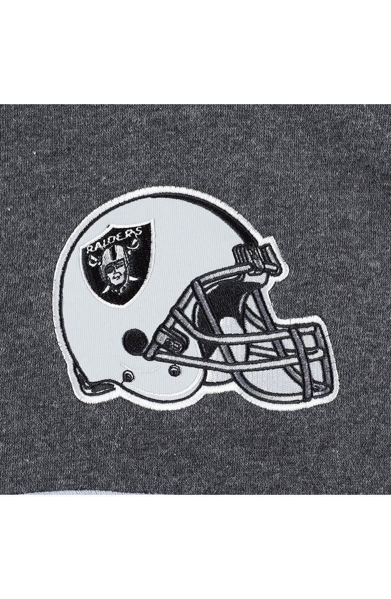 STARTER Men's Starter Heather Charcoal/Black Las Vegas Raiders Extreme Pullover Hoodie, Alternate, color, Heather Gray