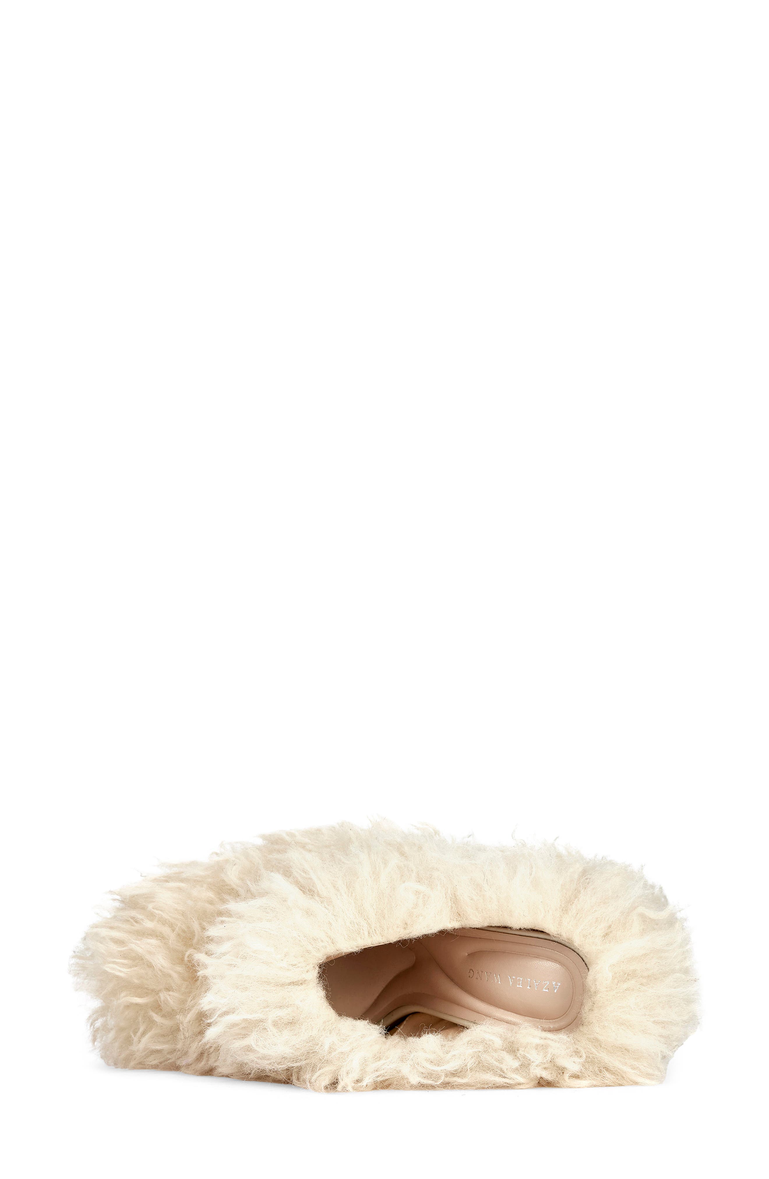 Haven Faux Fur Slipper, Alternate, color, CREAM