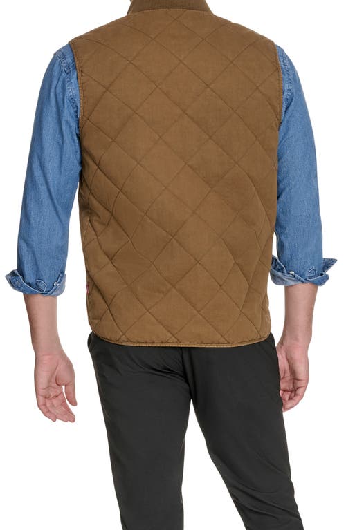 Levi's Diamond Quilted Workwear Vest In Brown