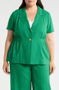 Tahari ASL Short Sleeve Linen Jacket