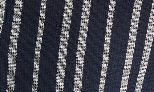 Brooklyn Industries Stripe Short Sleeve Cotton Button-up Shirt In Black