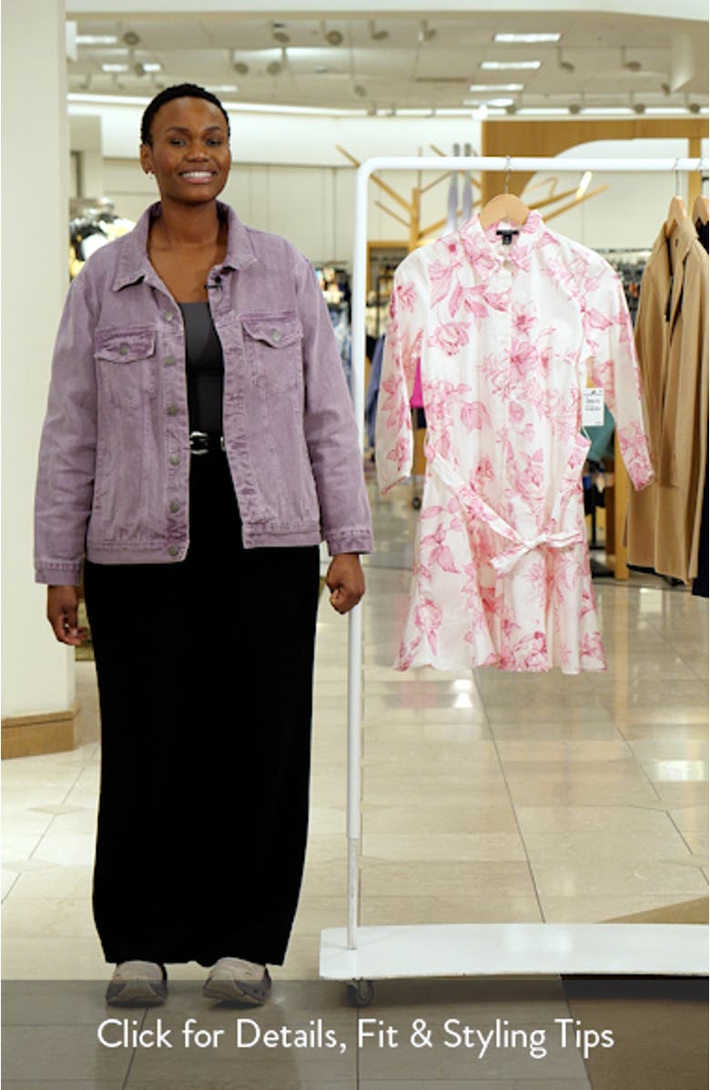 Floral Button-Up Shirtdress, sales video thumbnail